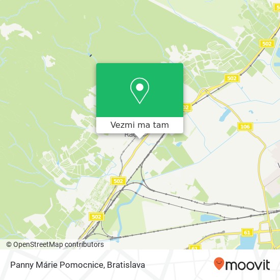 Panny Márie Pomocnice mapa