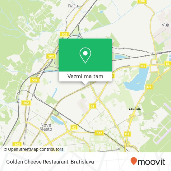 Golden Cheese Restaurant mapa