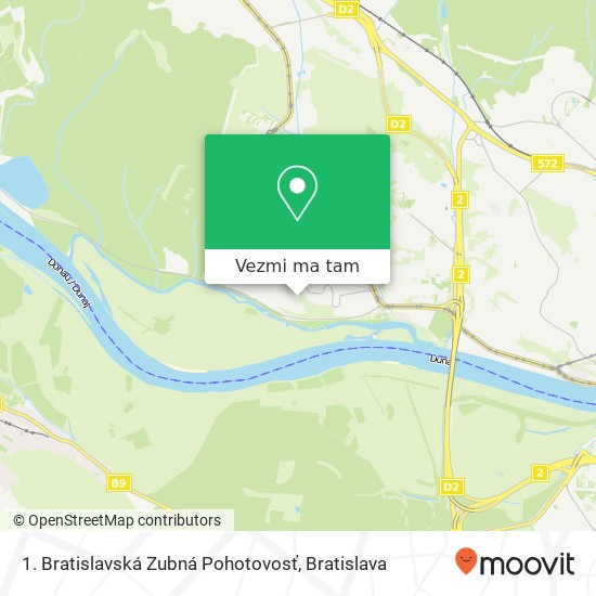 1. Bratislavská Zubná Pohotovosť mapa