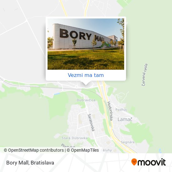 Bory Mall mapa