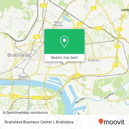 Bratislava Business Center I mapa