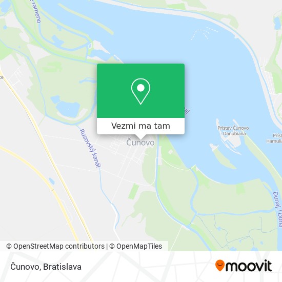 Čunovo mapa