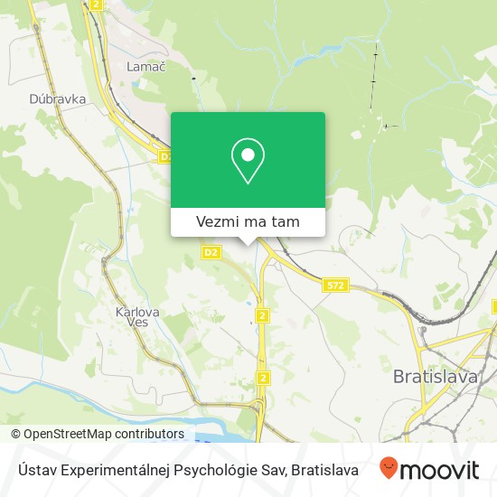 Ústav Experimentálnej Psychológie Sav mapa