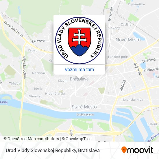 Úrad Vlády Slovenskej Republiky mapa