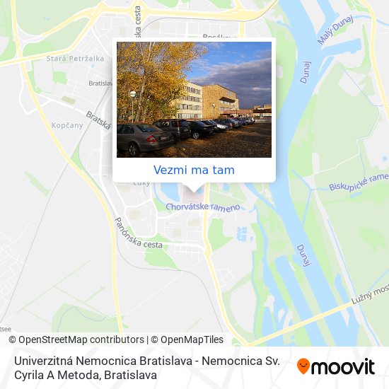 Univerzitná Nemocnica Bratislava - Nemocnica Sv. Cyrila A Metoda mapa
