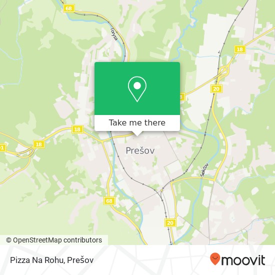 Pizza Na Rohu mapa