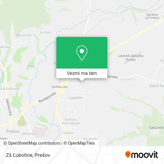 Zš Ľubotice mapa