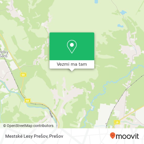 Mestské Lesy Prešov mapa