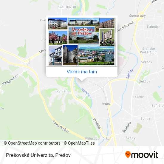 Prešovská Univerzita mapa