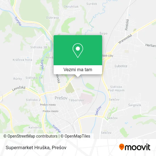 Supermarket Hruška mapa
