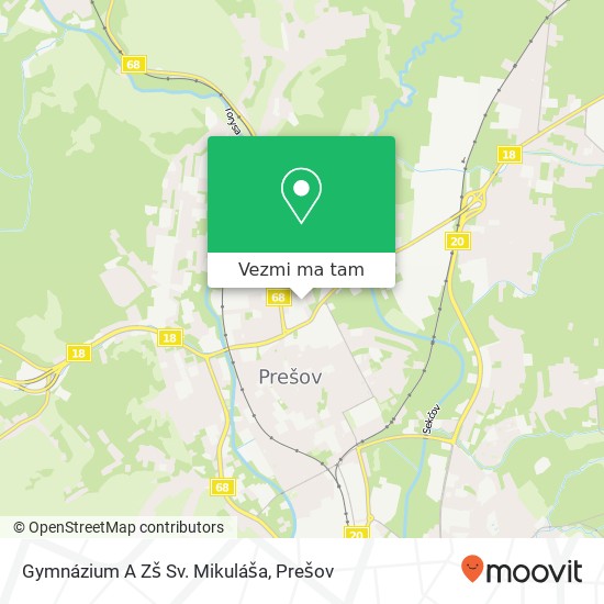 Gymnázium A Zš Sv. Mikuláša mapa