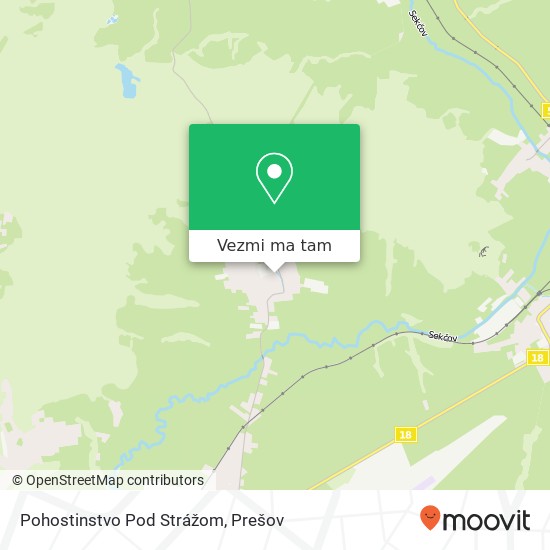 Pohostinstvo Pod Strážom mapa