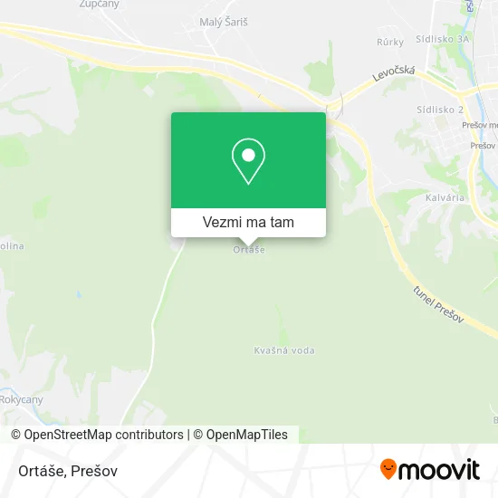 Ortáše mapa
