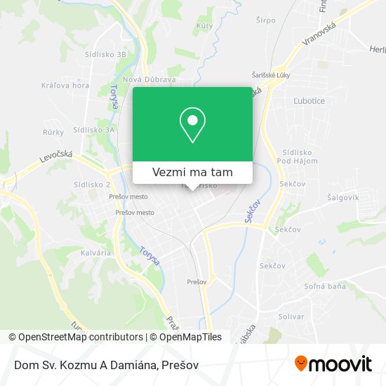 Dom Sv. Kozmu A Damiána mapa