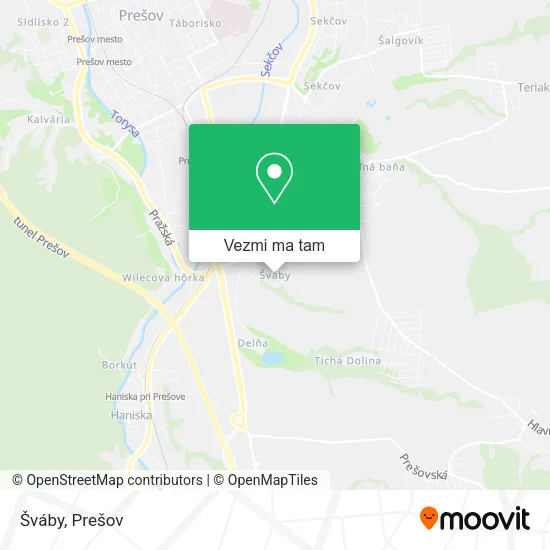 Šváby mapa