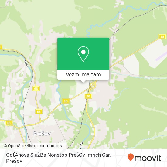 OdťAhová SlužBa Nonstop PrešOv Imrich Car mapa