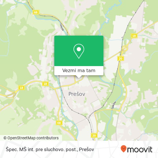 Špec. MŠ int. pre sluchovo. post. mapa