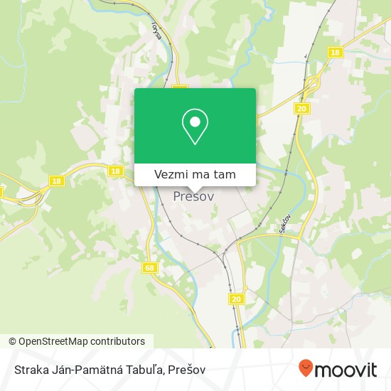 Straka Ján-Pamätná Tabuľa mapa