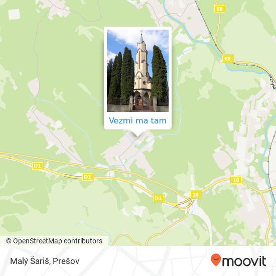 Malý Šariš mapa