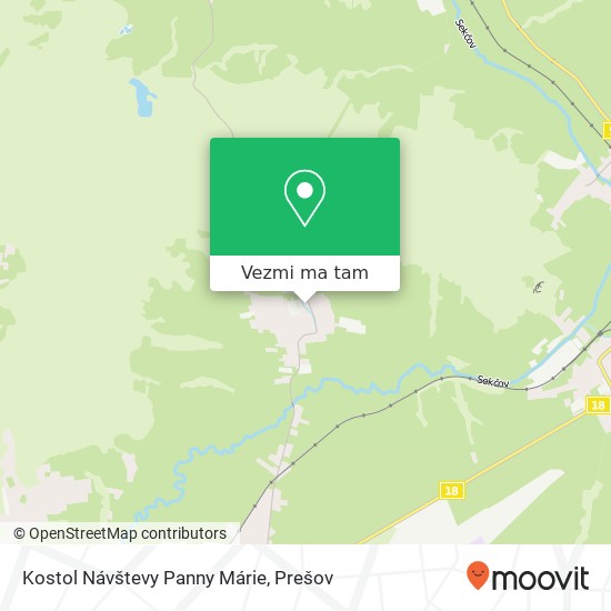 Kostol Návštevy Panny Márie mapa