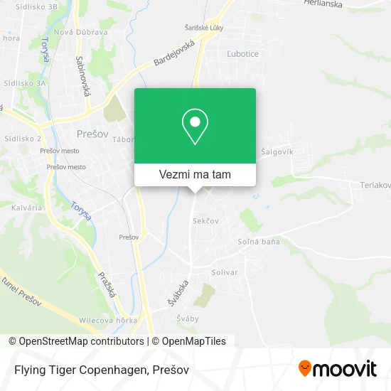 Flying Tiger Copenhagen mapa