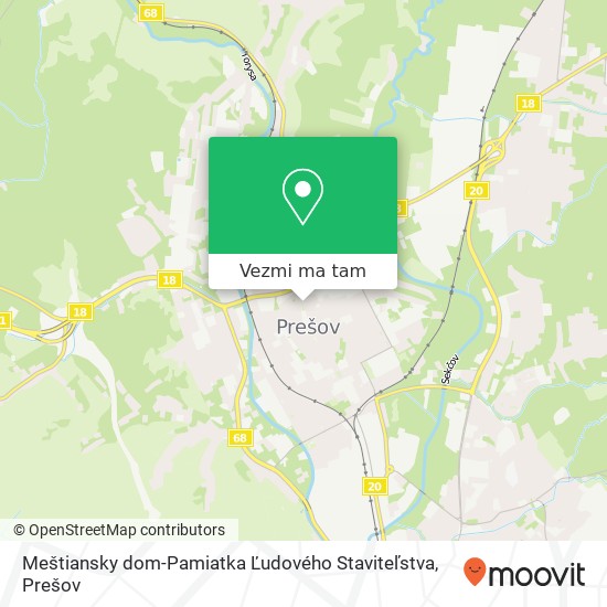 Meštiansky dom-Pamiatka Ľudového Staviteľstva mapa