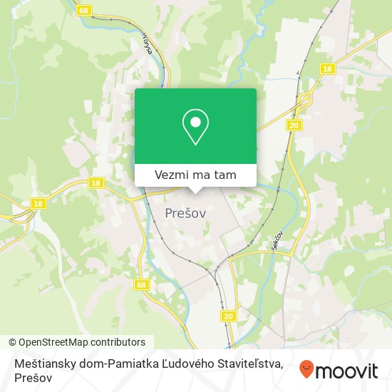 Meštiansky dom-Pamiatka Ľudového Staviteľstva mapa