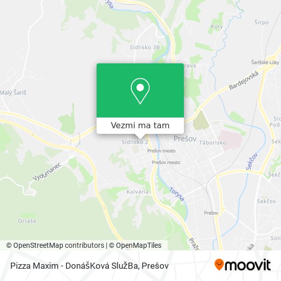 Pizza Maxim - DonášKová SlužBa mapa