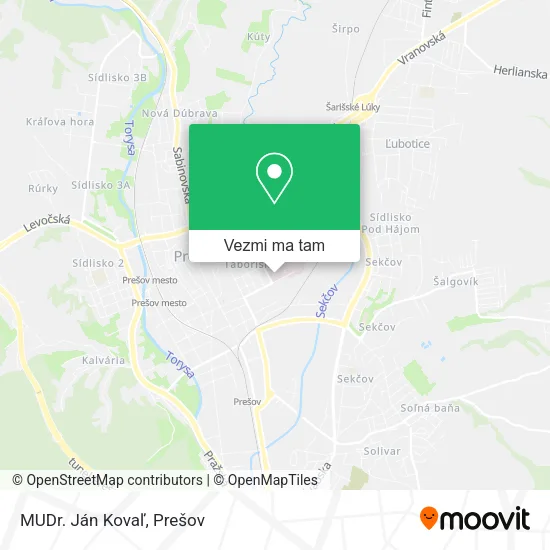 MUDr. Ján Kovaľ mapa