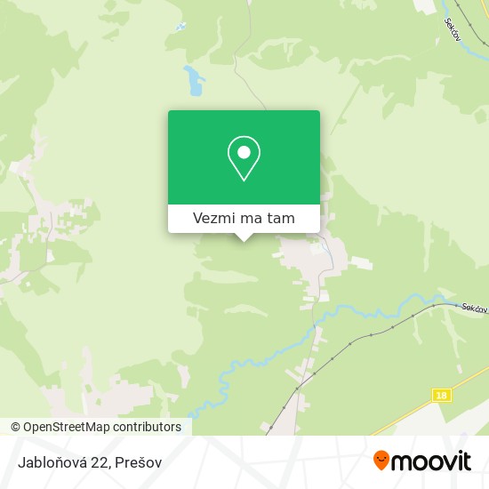 Jabloňová 22 mapa