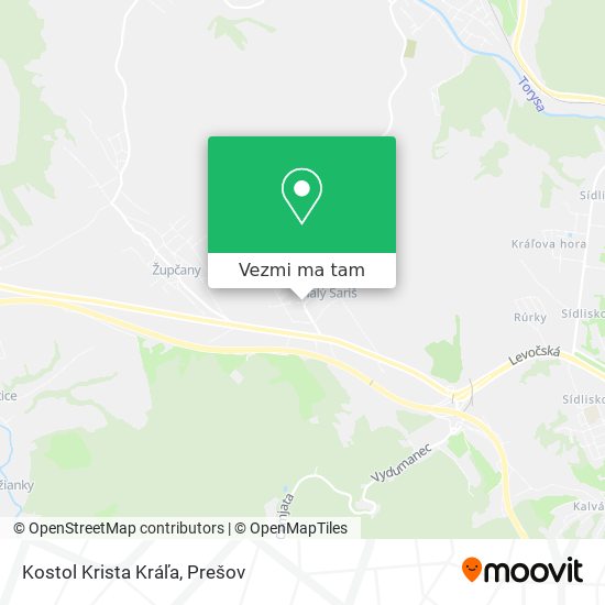 Kostol Krista Kráľa mapa