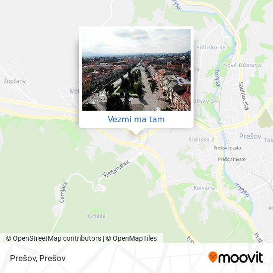 Prešov mapa