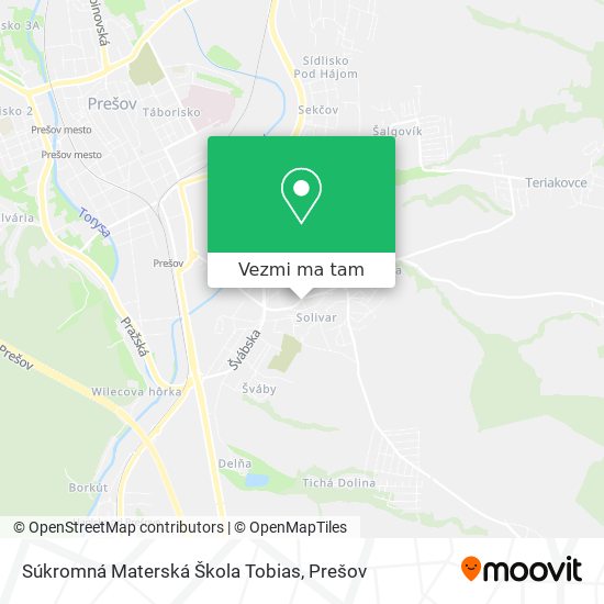 Súkromná Materská Škola Tobias mapa