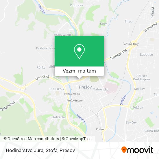 Hodinárstvo Juraj Štofa mapa