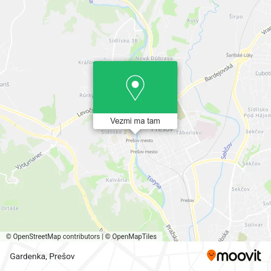 Gardenka mapa