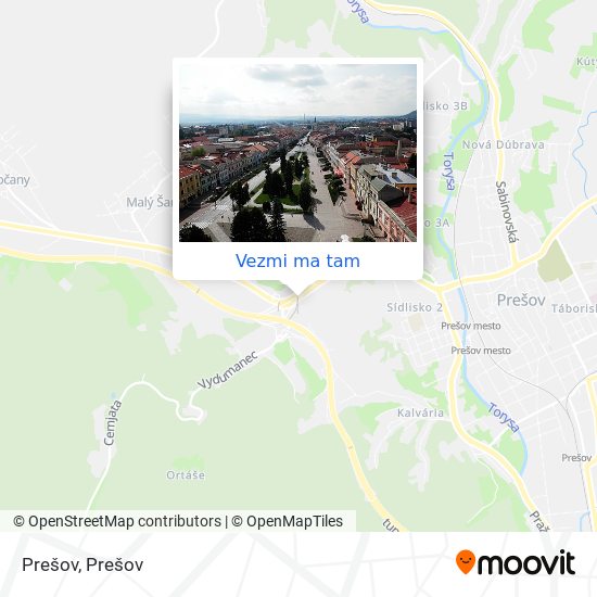 Prešov mapa