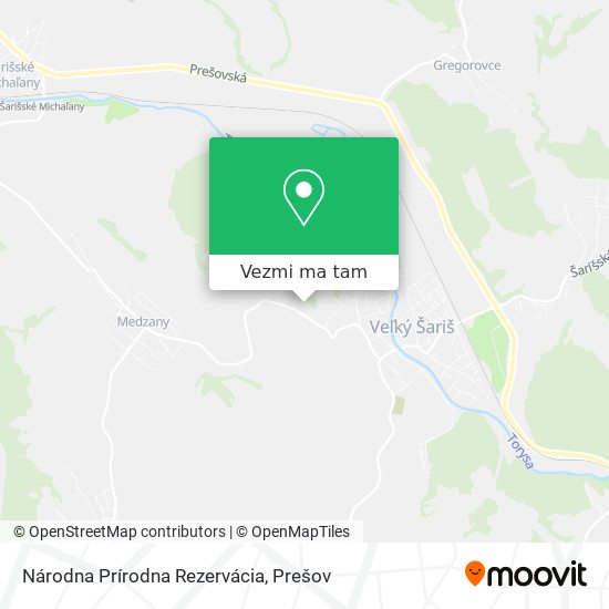 Národna Prírodna Rezervácia mapa