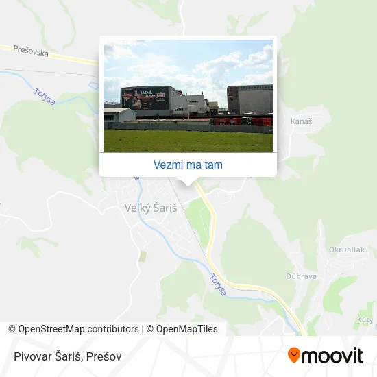 Pivovar Šariš mapa