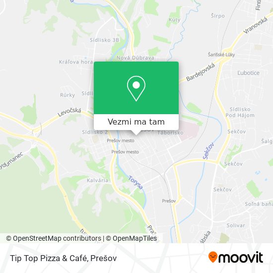 Tip Top Pizza & Café mapa