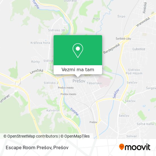 Escape Room Prešov mapa