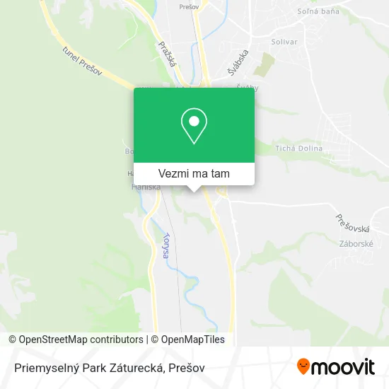 Priemyselný Park Záturecká mapa