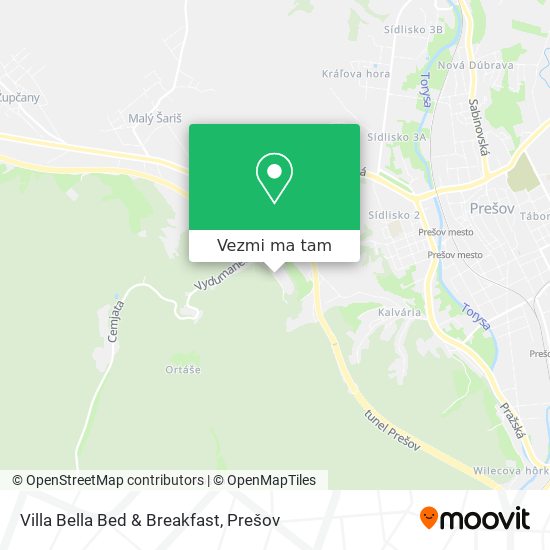 Villa Bella Bed & Breakfast mapa