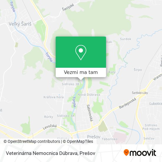 Veterinárna Nemocnica Dúbrava mapa