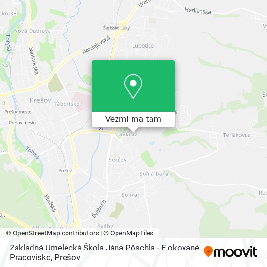 Základná Umelecká Škola Jána Pöschla - Elokované Pracovisko mapa