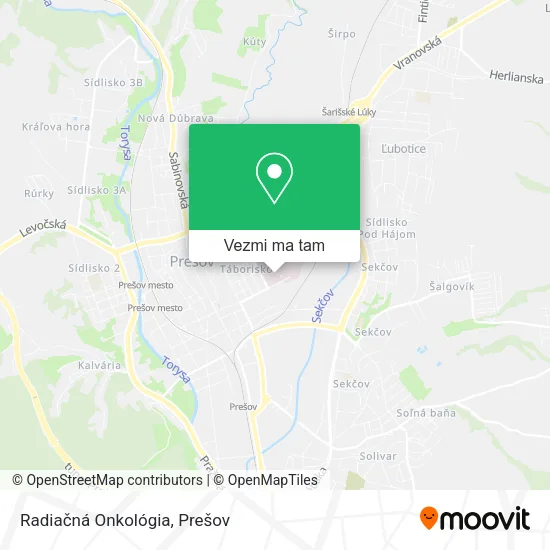 Radiačná Onkológia mapa