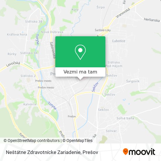 Neštátne Zdravotnícke Zariadenie mapa