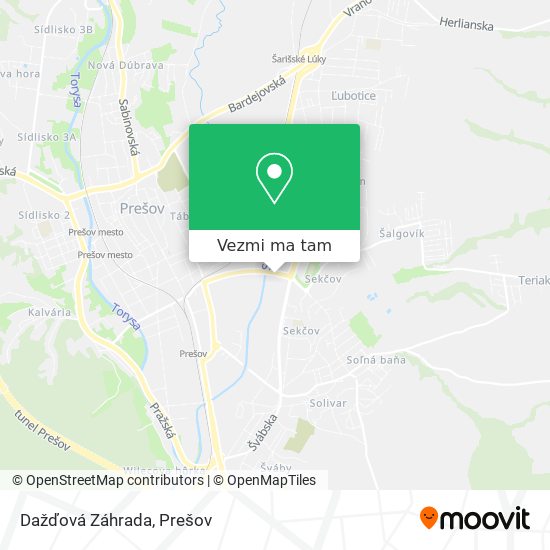 Dažďová Záhrada mapa