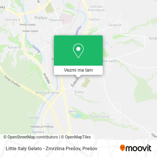 Little Italy Gelato - Zmrzlina Prešov mapa