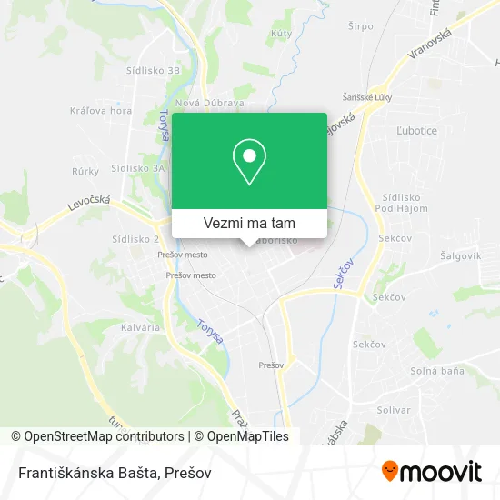 Františkánska Bašta mapa