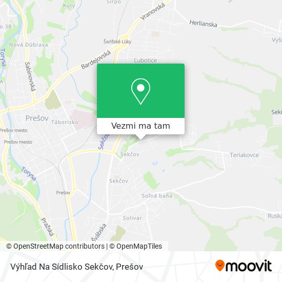 Výhľad Na Sídlisko Sekčov mapa